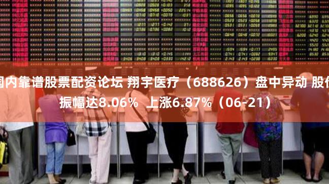 国内靠谱股票配资论坛 翔宇医疗（688626）盘中异动 股价振幅达8.06%  上涨6.87%（06-21）