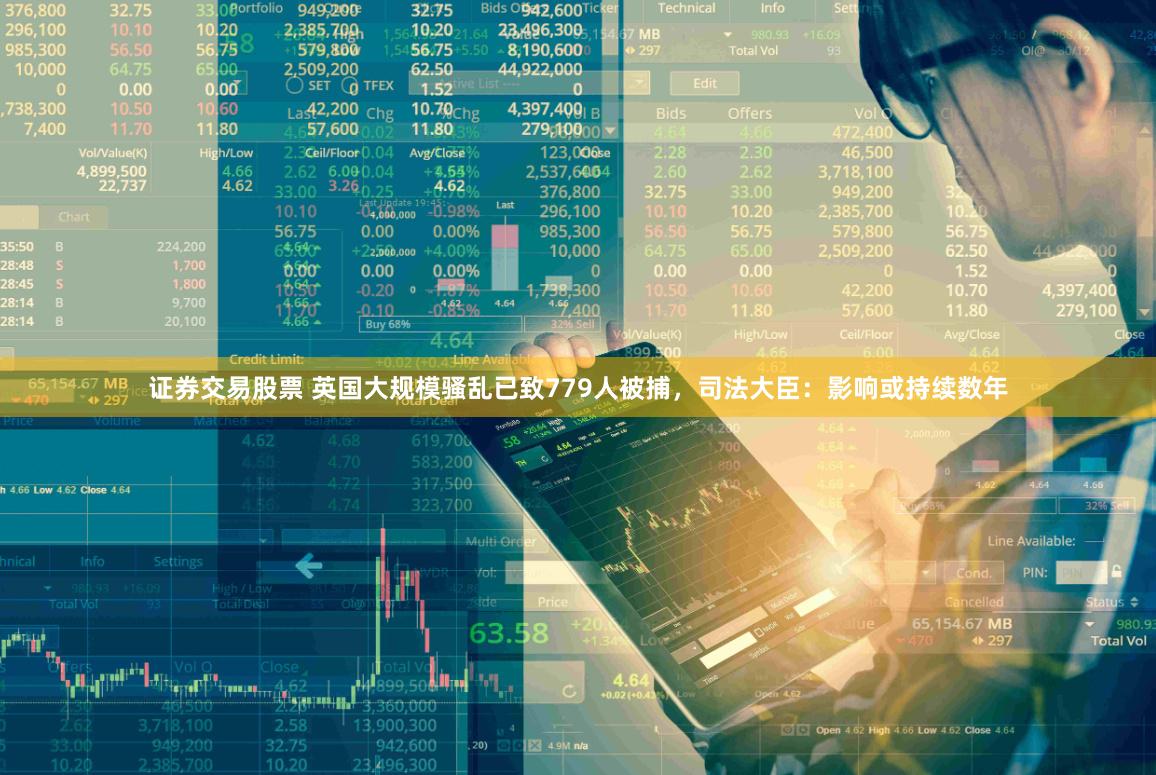 证券交易股票 英国大规模骚乱已致779人被捕，司法大臣：影响或持续数年