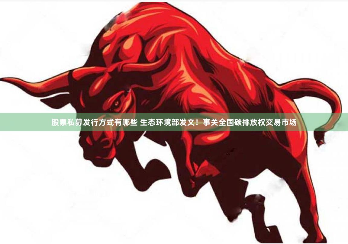股票私募发行方式有哪些 生态环境部发文！事关全国碳排放权交易市场